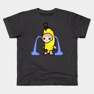Banana Cat Cry Kids T-Shirt